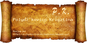 Polyákovics Krisztina névjegykártya